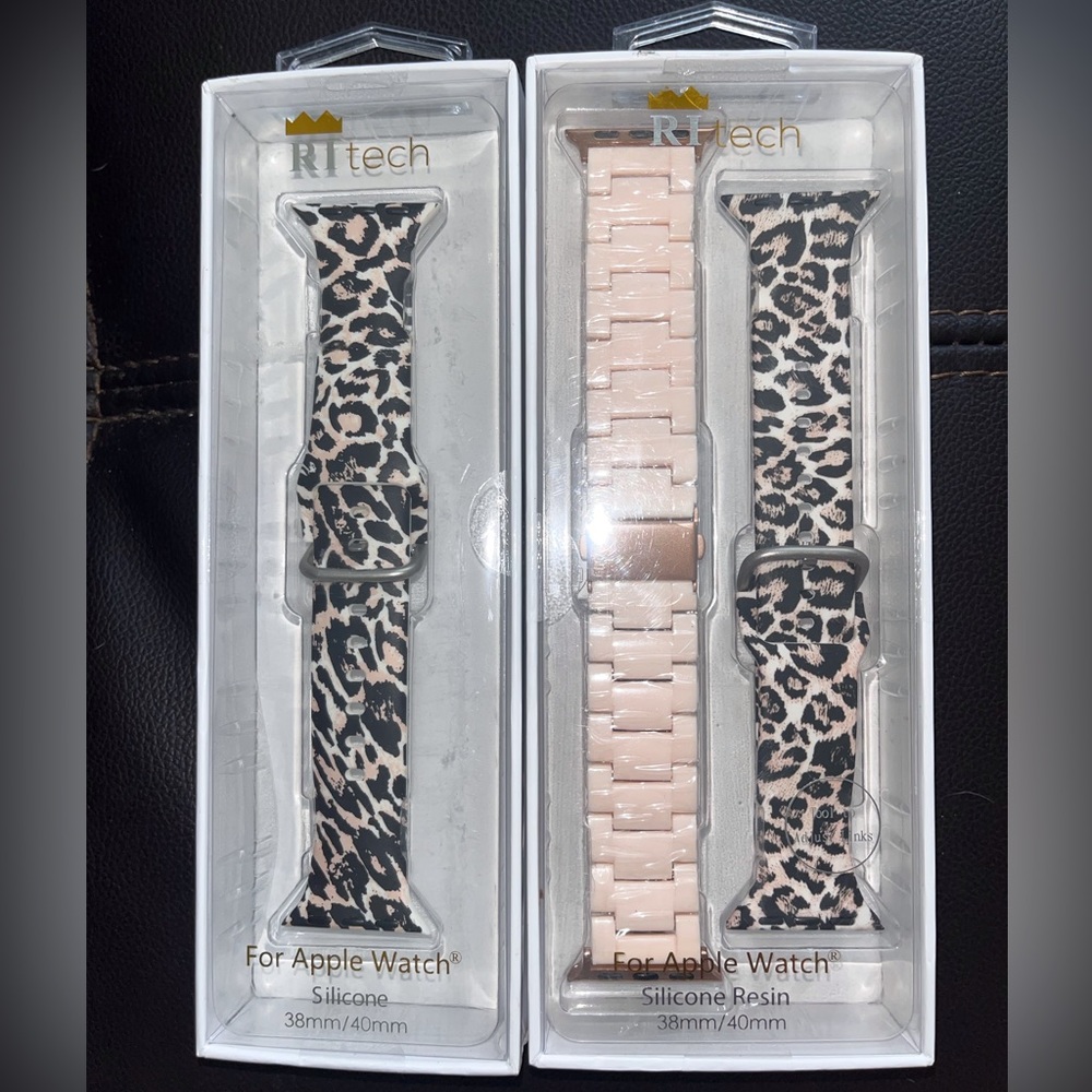 iPhone Watch Pattern brown & peach band bundle of 3 sz 38mm NIB NWT